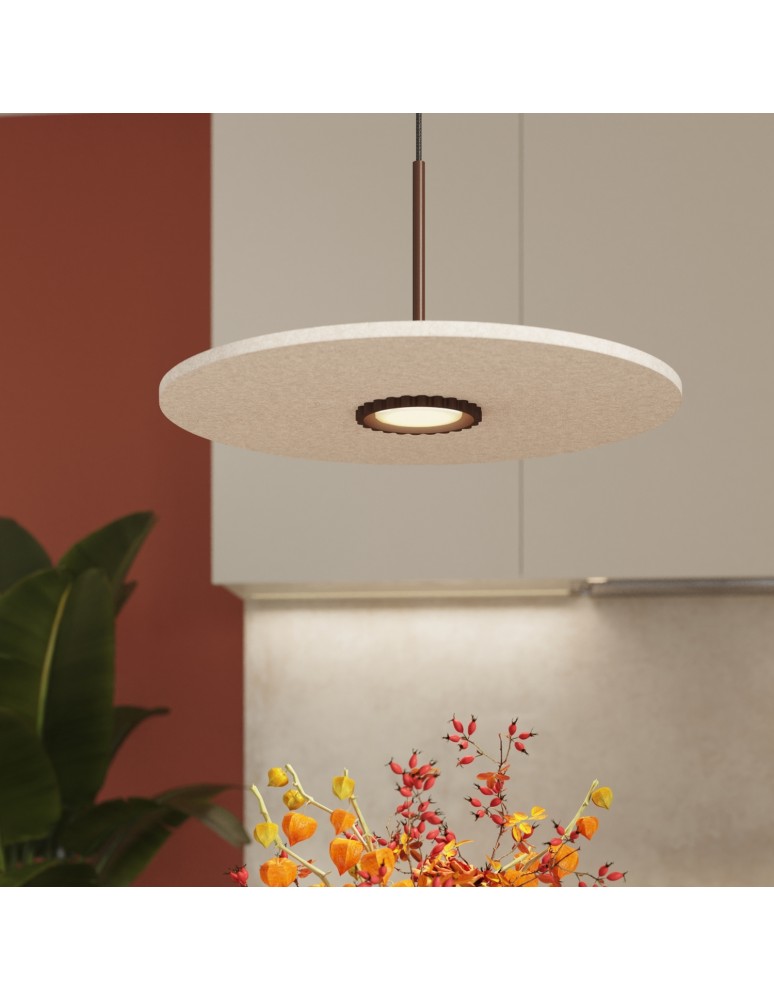 Sollux Lampa wisząca OVO 1 brązowa/beżowa filc Gx53 SL.2694 Sollux Lampa wisząca OVO 1 brązowa/beżowa filc Gx53 SL.2694