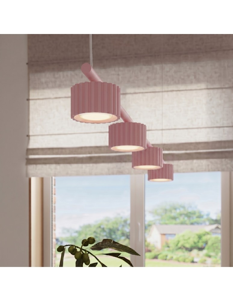 Sollux Żyrandol AURA 4 różowa Gx53 SL.2705