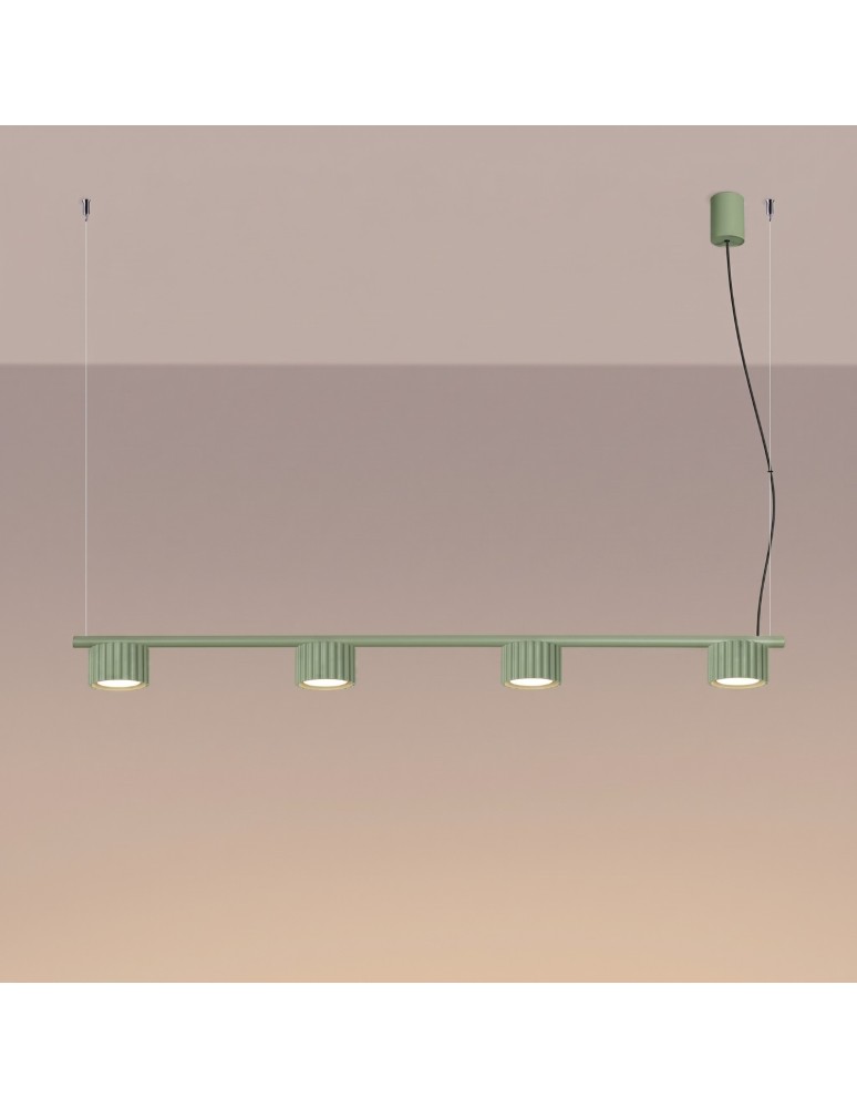 Sollux Żyrandol AURA 4 szałwiowa Gx53 SL.2706