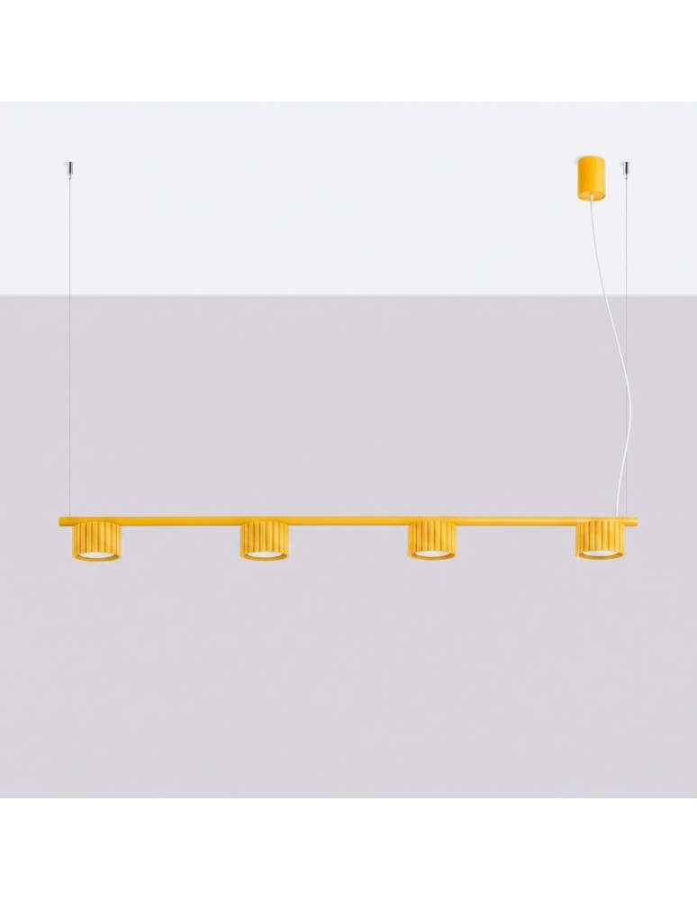 Sollux Żyrandol AURA 4 żółta Gx53 SL.2707