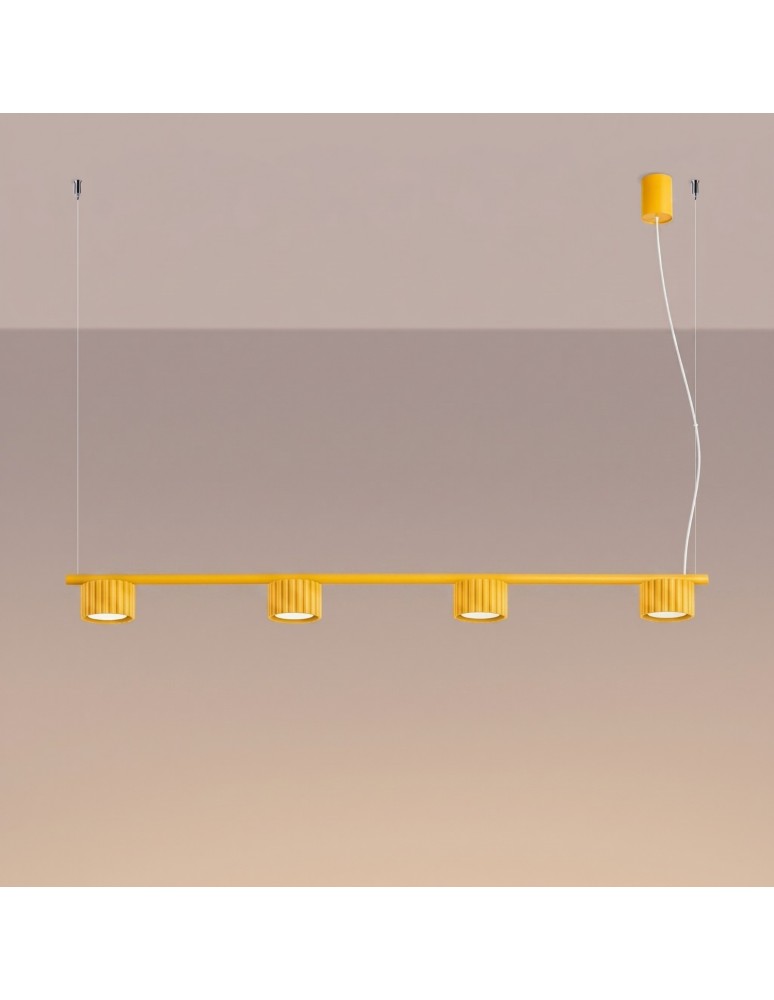 Sollux Żyrandol AURA 4 żółta Gx53 SL.2707