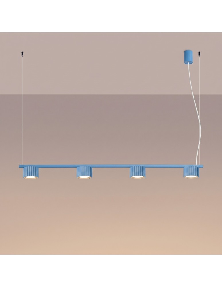 Sollux Żyrandol AURA 4 błękitna Gx53 SL.2710