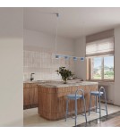 Sollux Żyrandol AURA 4 błękitna Gx53 SL.2710