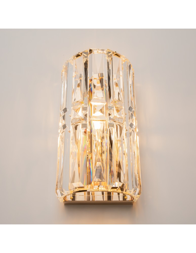 Kinkiety glamour - Maytoni Facet Ścienna E14 1x60W Złoty MOD094WL-01G - produkt kolory-swiatla.pl 4