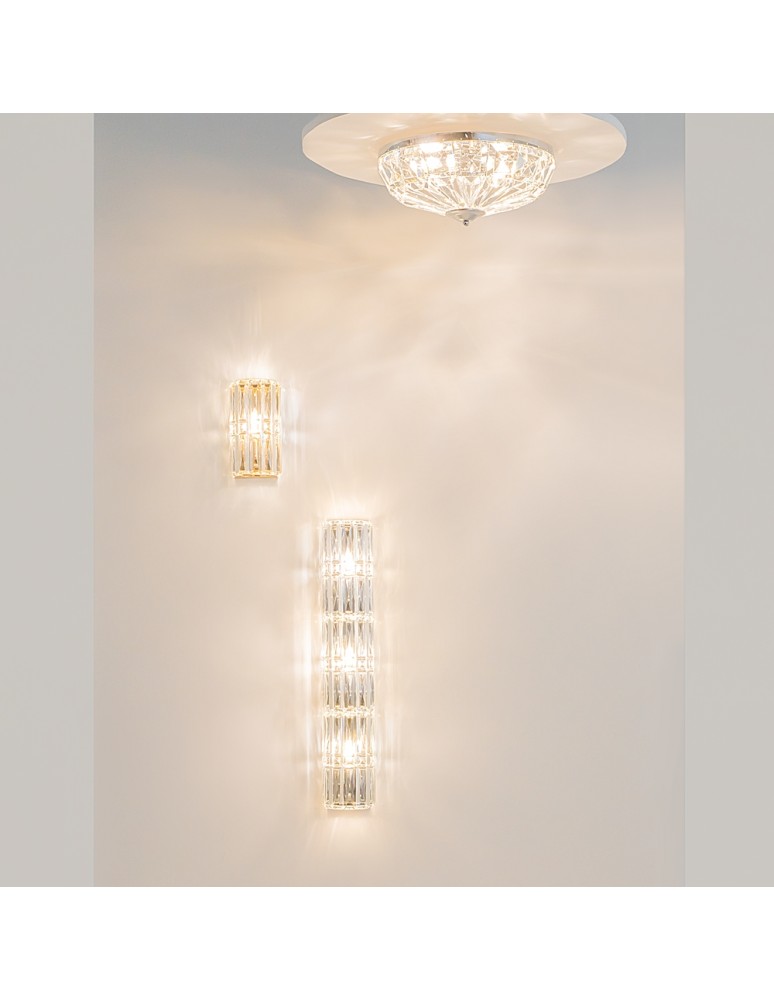 Kinkiety glamour - Maytoni Facet Ścienna E14 1x60W Złoty MOD094WL-01G - produkt kolory-swiatla.pl 7