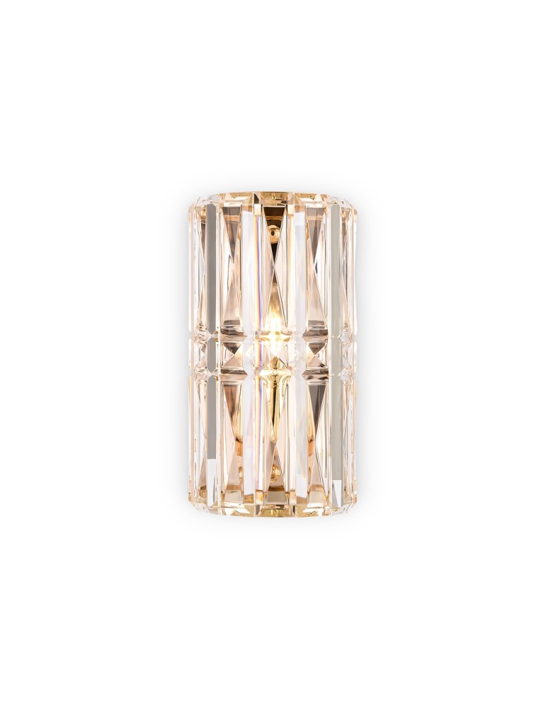 Glamour wall lamps - Maytoni Facet Wall Mounted E14 1x60W Gold MOD094WL-01G - product kolory-swiatla.pl 1