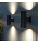 Outdoor wall lamps - Maytoni Rando Wall Mounted E27 2x60W Black O419WL-02B - product 7