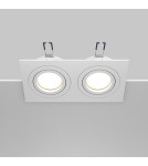 Square flush-mounted lamps - Maytoni Atom 2xGU10 50W flush mount DL024-2-02W white - product 5