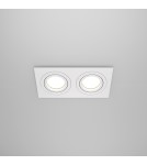 Lampy podtynkowe kwadratowe - Maytoni Atom 2xGU10 50W podtynkowa DL024-2-02W biały - produkt 6