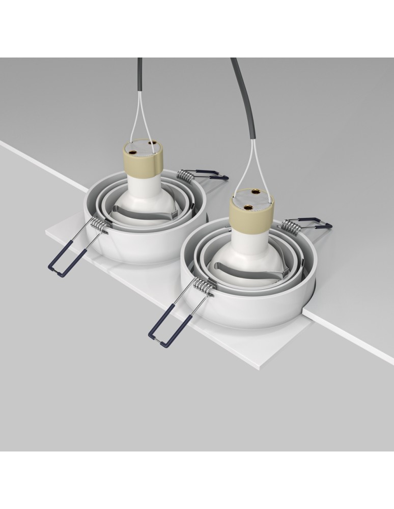 Lampy podtynkowe kwadratowe - Maytoni Atom 2xGU10 50W podtynkowa DL024-2-02W biały - produkt kolory-swiatla.pl 7
