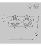 Square flush-mounted lamps - Maytoni Atom 2xGU10 50W flush mount DL024-2-02W white - product 8