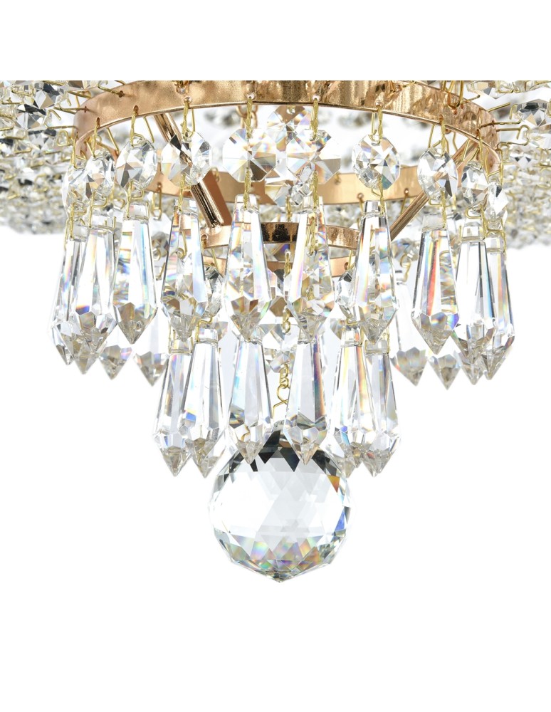 Ceiling lamps with crystals - Maytoni Palace 5xE27 60W chandelier DIA890-CL-05-G antique gold - product kolory-swiatla.pl 3