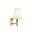 Wall lamps with lampshade - Maytoni Zaragoza 1xE14 40W wall lamp H001WL-01BS brass - product 3