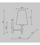 Wall lamps with lampshade - Maytoni Zaragoza 1xE14 40W wall lamp H001WL-01BS brass - product 4