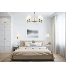 Chandelier with lampshade - Maytoni Zaragoza 5xE14 40W chandelier H001CL-05BS brass - product 2
