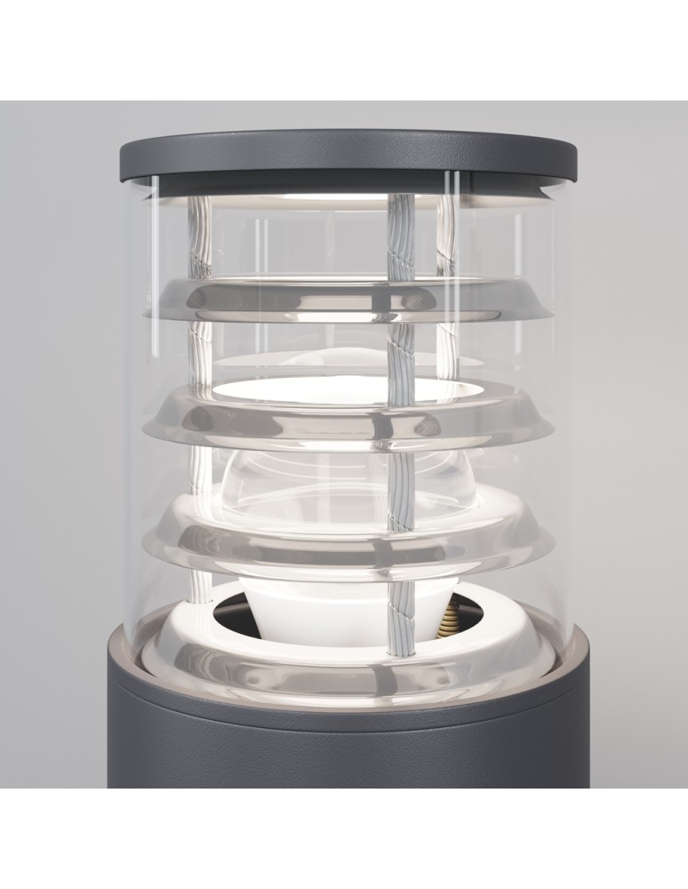 Lampy ogrodowe stojące - Maytoni Bronx Zewnętrzna/Ogrodowa E27 1x60W Szary O576FL-01GR - produkt kolory-swiatla.pl 7