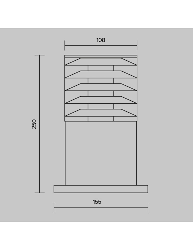 Standing garden lamps - Maytoni Bronx Outdoor/Garden E27 1x60W Grey O576FL-01GR - product kolory-swiatla.pl 5