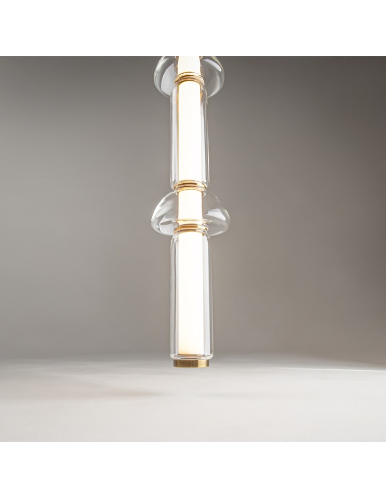 Lampy wiszące nad wyspę - Maytoni Cosmo Lampa Wisząca Nowoczesna LED 39W 4800lm 3000K Mosiądz MOD210PL-L39BS3K - produkt kolory-swiatla.pl 9