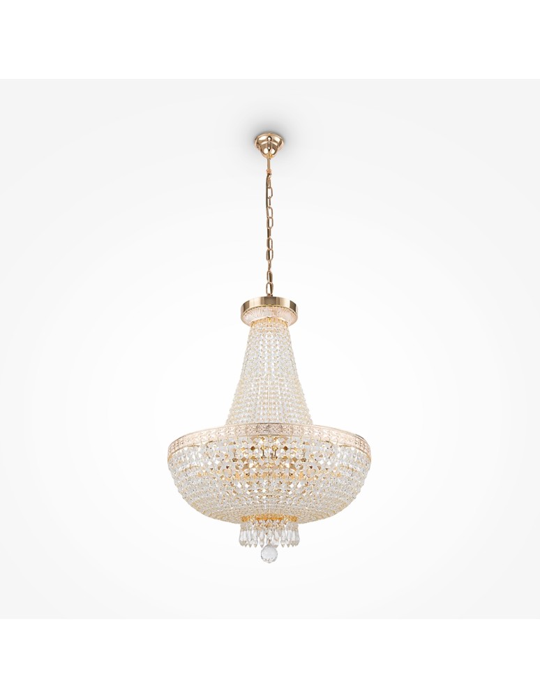 Glamour pendant lamps - Maytoni Bella 8xE14 60W chandelier DIA750-TT50-WG gold - product kolory-swiatla.pl 3