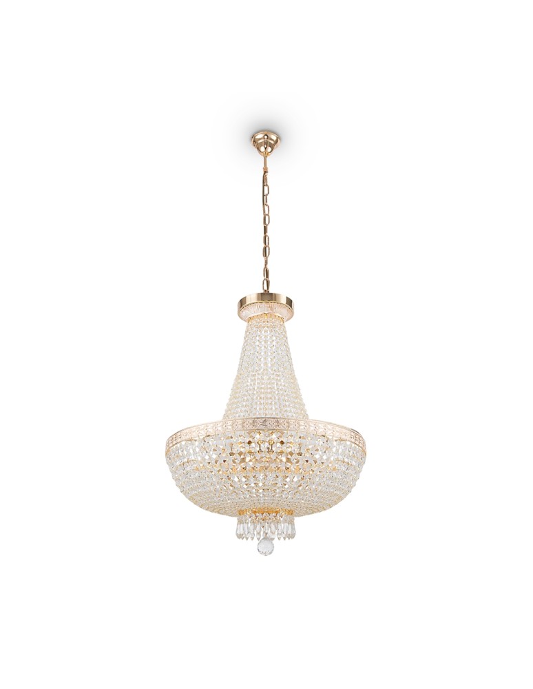 Glamour pendant lamps - Maytoni Bella 8xE14 60W chandelier DIA750-TT50-WG gold - product kolory-swiatla.pl 1
