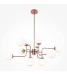 Pendant lamps spheres - Maytoni Erich 12xE14 40W chandelier MOD221-PL-12-G brass - product 1