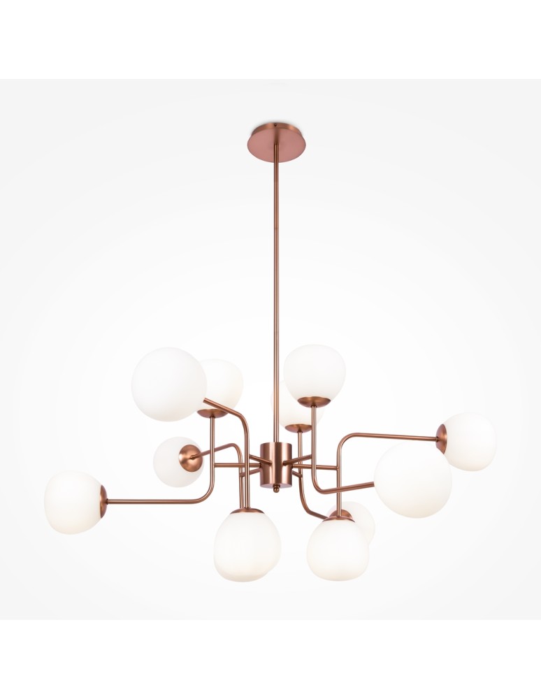 Lampy wiszące kule - Maytoni Erich 12xE14 40W żyrandol MOD221-PL-12-G mosiądz - produkt kolory-swiatla.pl 1