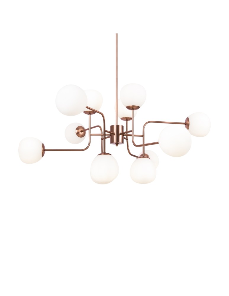 Pendant lamps spheres - Maytoni Erich 12xE14 40W chandelier MOD221-PL-12-G brass - product kolory-swiatla.pl 2