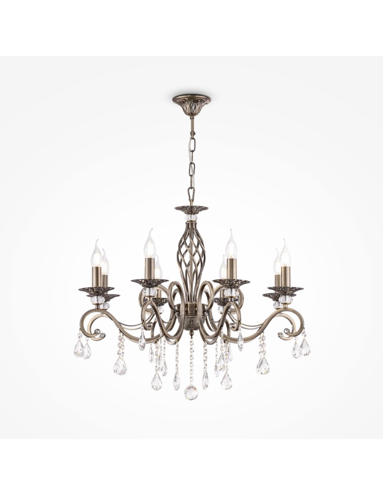 Chandelier chandeliers - Maytoni Grace 8xE14 60W chandelier RC247-PL-08-R brass - product kolory-swiatla.pl 2