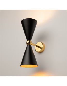 Maytoni Vesper Ścienna E14 2x40W Czarny Złoty MOD108WL-02GB