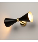 Kinkiety podwójne - Maytoni Vesper Ścienna E14 2x40W Czarny Złoty MOD108WL-02GB - produkt 5