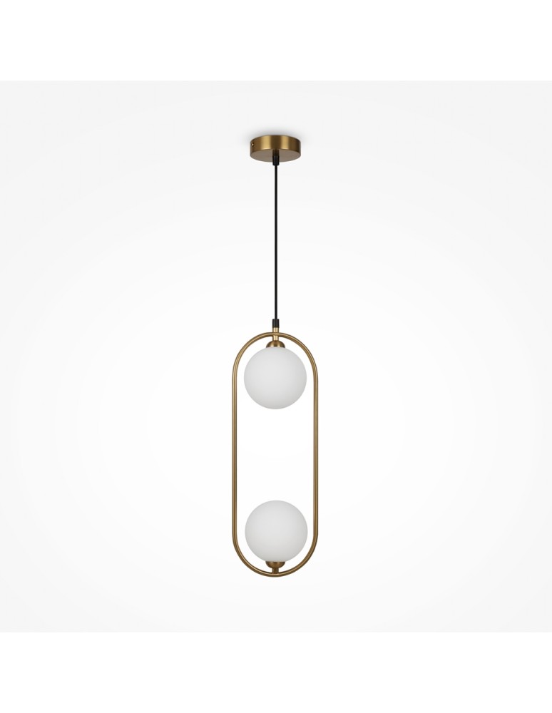 Pendant lamps spheres - Maytoni Ring Pendant Lamp 2xG9 25W Brass MOD013PL-02BS1 - product kolory-swiatla.pl 5