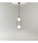 Pendant lamps spheres - Maytoni Ring Pendant Lamp 2xG9 25W Brass MOD013PL-02BS1 - product 9