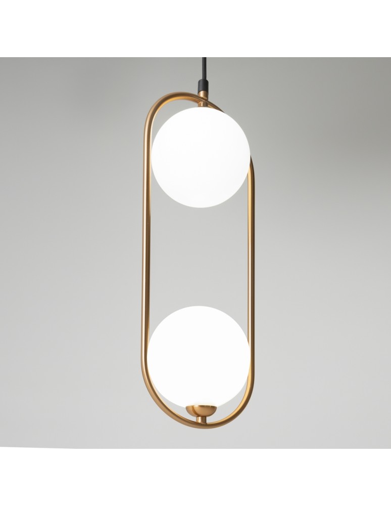 Pendant lamps spheres - Maytoni Ring Pendant Lamp 2xG9 25W Brass MOD013PL-02BS1 - product kolory-swiatla.pl 3