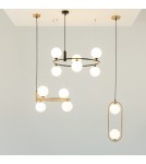 Pendant lamps spheres - Maytoni Ring Pendant Lamp 2xG9 25W Brass MOD013PL-02BS1 - product 7
