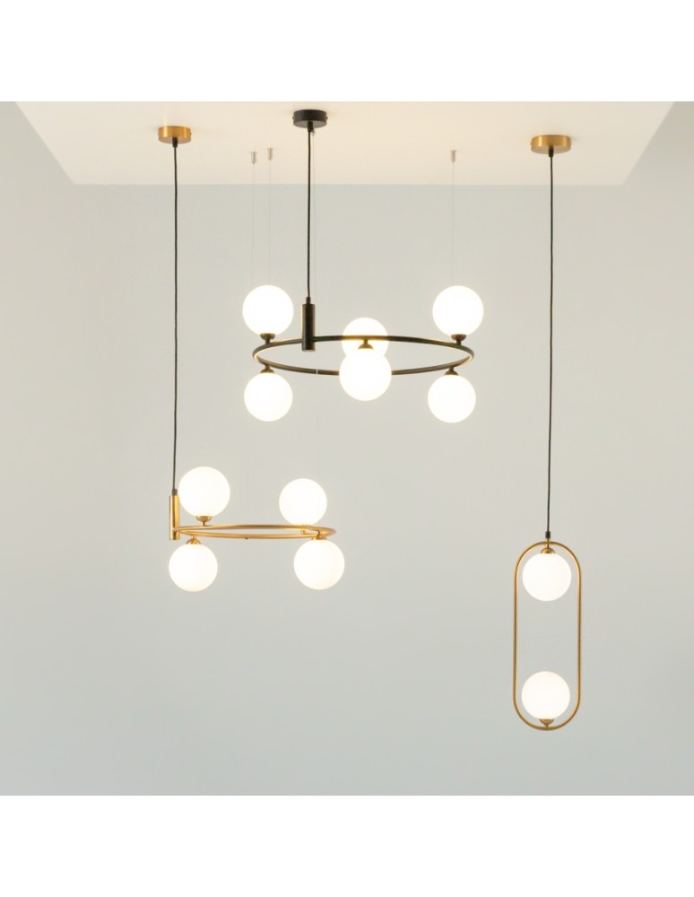 Pendant lamps spheres - Maytoni Ring Pendant Lamp 2xG9 25W Brass MOD013PL-02BS1 - product kolory-swiatla.pl 7