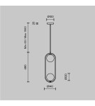 Pendant lamps spheres - Maytoni Ring Pendant Lamp 2xG9 25W Brass MOD013PL-02BS1 - product 4