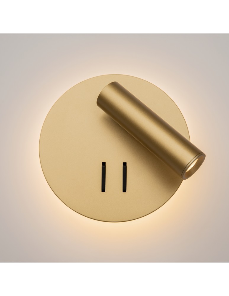 Reading wall lamps - Maytoni Ios 176 LED Wall Mount 6.9W 3032K 689lm Gold Matte C176-WL-01-6W-MG - product kolory-swiatla.pl 7