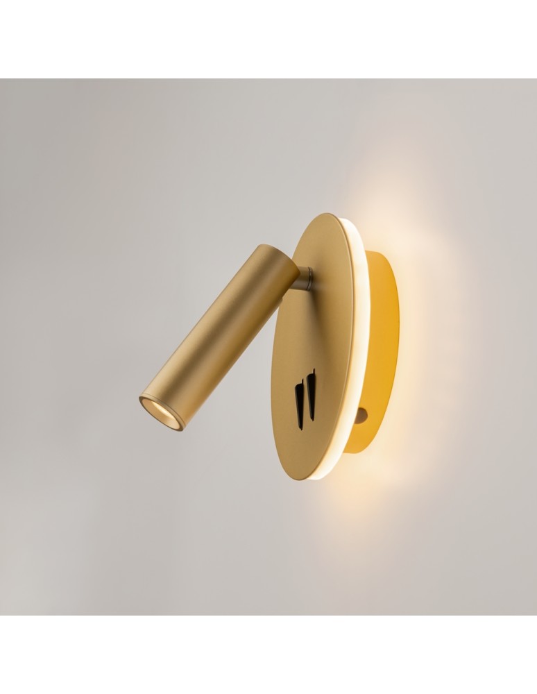 Reading wall lamps - Maytoni Ios 176 LED Wall Mount 6.9W 3032K 689lm Gold Matte C176-WL-01-6W-MG - product kolory-swiatla.pl 8