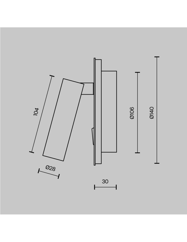 Reading wall lamps - Maytoni Ios 176 LED Wall Mount 6.9W 3032K 689lm Gold Matte C176-WL-01-6W-MG - product kolory-swiatla.pl 10