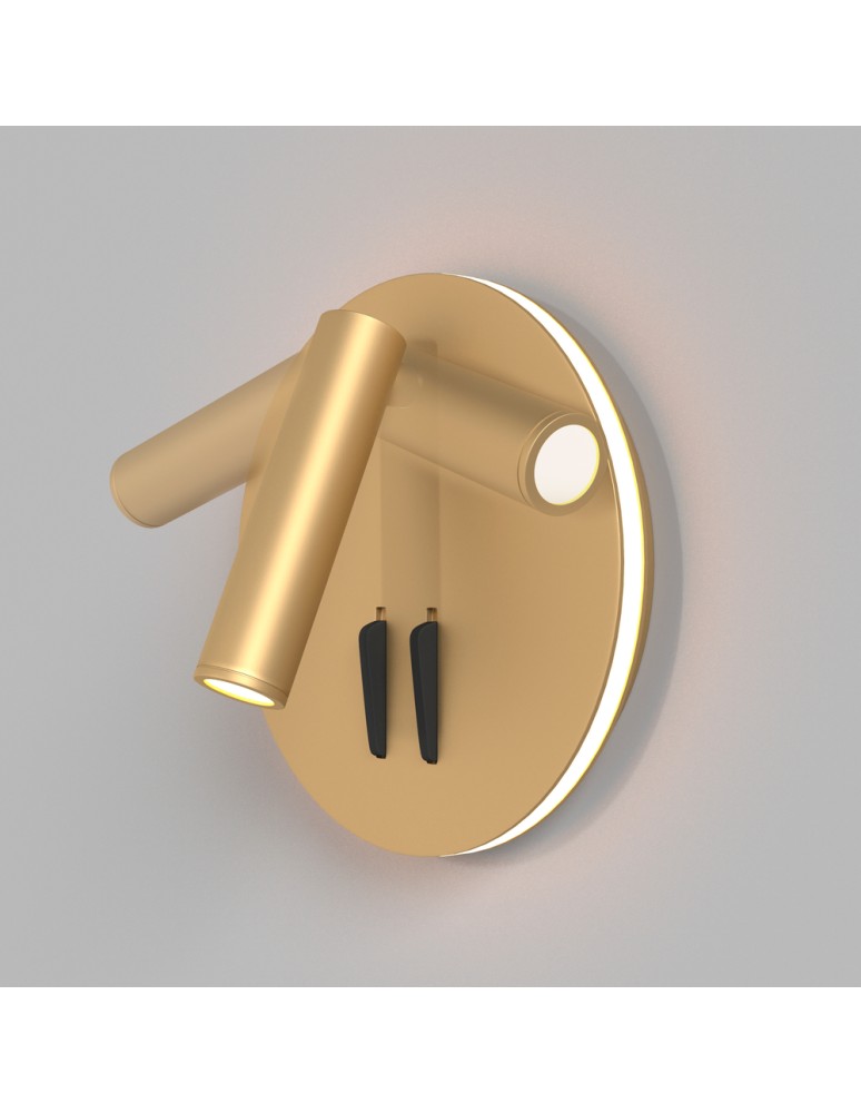Reading wall lamps - Maytoni Ios 176 LED Wall Mount 6.9W 3032K 689lm Gold Matte C176-WL-01-6W-MG - product kolory-swiatla.pl 2