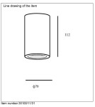 Ceiling luminaires for replaceable light source - Lucide GIPSY Plafond Light Round GU10 35100/11/31. - product 10