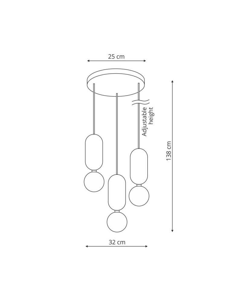 Light Prestige Ballo lampa wisząca 3xG9 LP-0730/3P