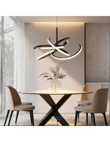 Light Prestige Lampa wisząca Spider 58 cm czarna LED CCT LP-1225/1P 58 BK - product 2