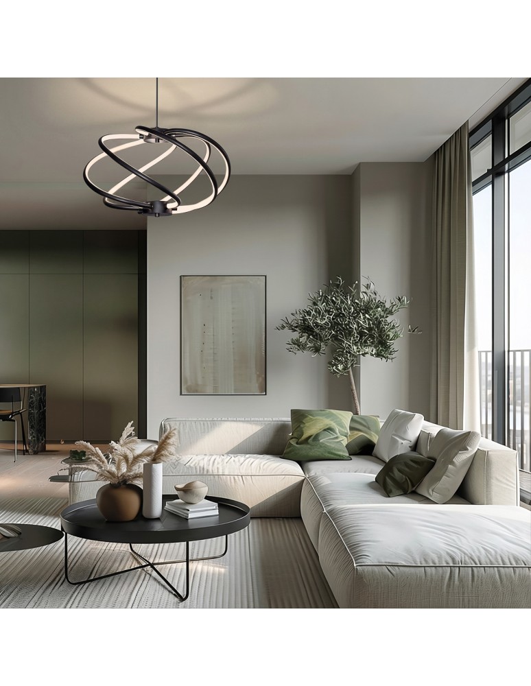 Light Prestige Lampa wisząca Kandor czarna LED CCT LP-1425/1P BK Light Prestige Lampa wisząca Kandor czarna LED CCT LP-1425/1P BK