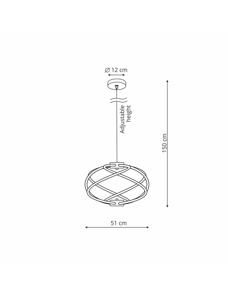 Light Prestige Lampa wisząca Kandor czarna LED CCT LP-1425/1P BK Light Prestige Lampa wisząca Kandor czarna LED CCT LP-1425/1P BK