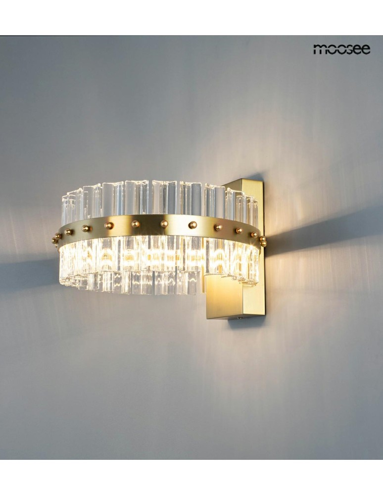 Moosee MOOSEE lampa ścienna SATURNUS WALL złota - LED, kryształ, stal szczotkowana (MSE01040015) Moosee MOOSEE lampa ścienna SATURNUS WALL złota - LED, kryształ, stal szczotkowana (MSE01040015)