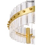 Moosee MOOSEE lampa wisząca SATURNUS 47 złota - LED, kryształ, stal szczotkowana (MSE010100165)