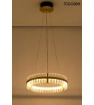 Moosee MOOSEE lampa wisząca SATURNUS 47 złota - LED, kryształ, stal szczotkowana (MSE010100165)