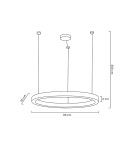 Moosee MOOSEE lampa wisząca RING LUXURY 90 złota - LED, chromowane złoto (MSE010100190) Moosee MOOSEE lampa wisząca RING LUXURY 90 złota - LED, chromowane złoto (MSE010100190)