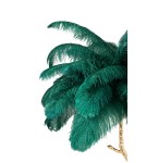 King Home Lampa podłogowa TIFFANY 175 zielona  mosiądz / naturalne pióra (JL0019.GREEN)